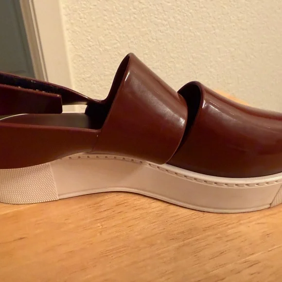 Melissa jelly banded Velcro sling backs - burgundy color - Picture 3 of 7